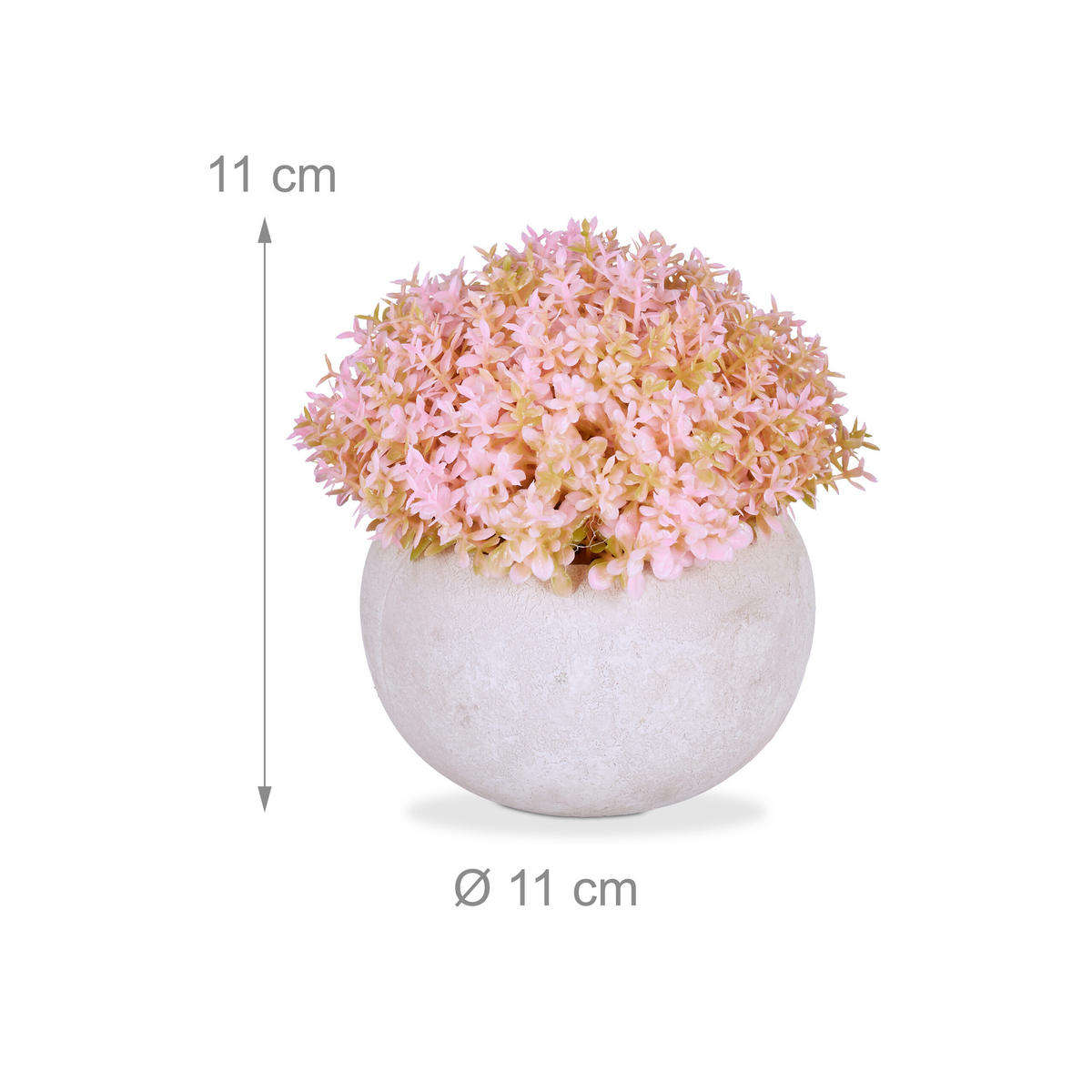 4XKUNSTBLUME - Multicolor, Textil (11cm) - Relaxdays