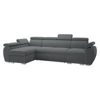 ECKSOFA Boston LCP, Seite: Links LCP+2R+1P(65) - Silberfarben/Grau, Holz/Textil (320/170cm) - MIRJAN24