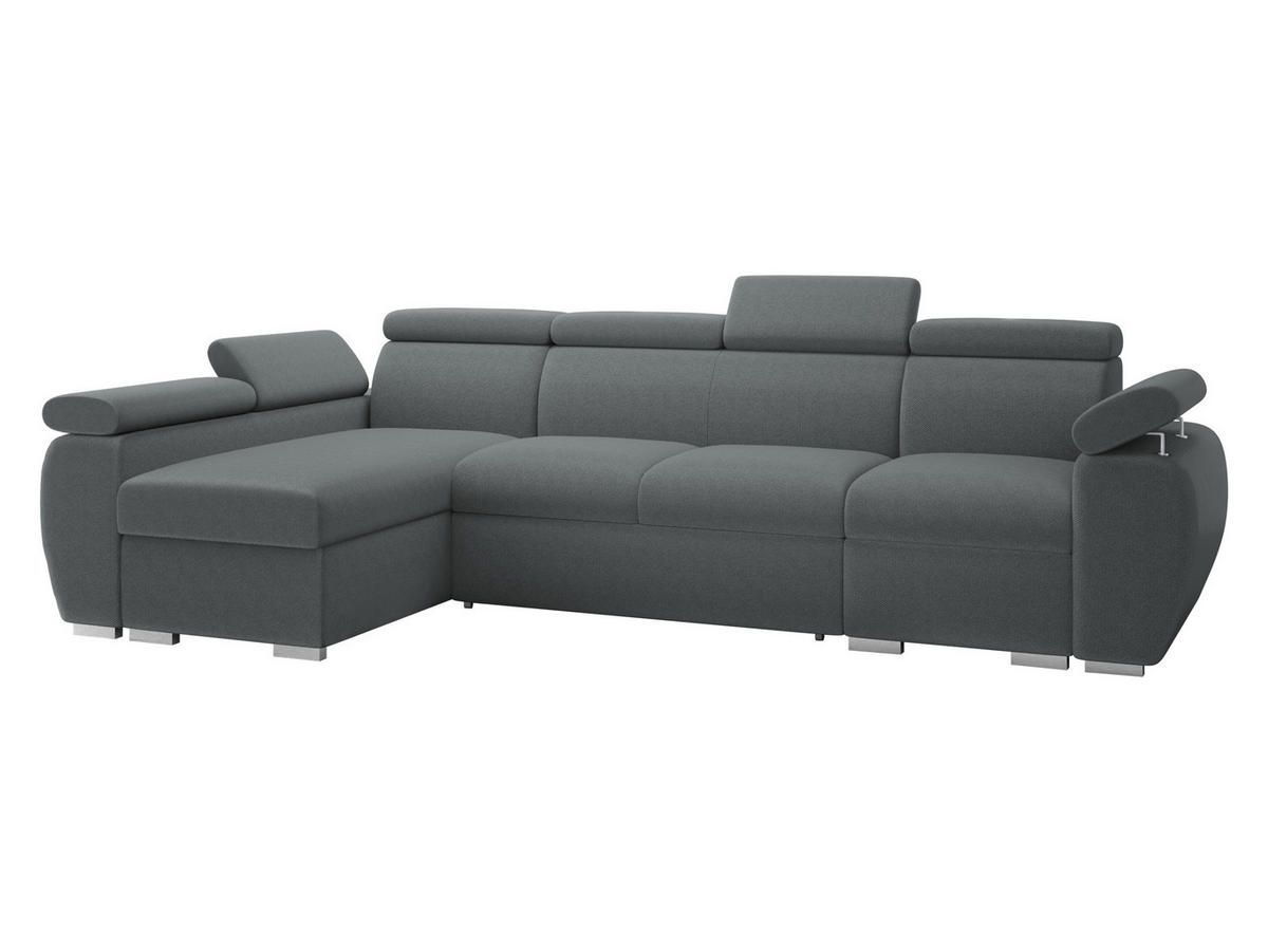 ECKSOFA Boston LCP, Seite: Links LCP+2R+1P(65) - Silberfarben/Grau, Holz/Textil (320/170cm) - MIRJAN24