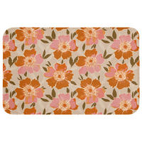 WC-VORLEGER Blumen - Motiv - Retro Toilettenteppich 80x50 cm - Multicolor, Kunststoff/Textil (80/1cm) - OnlyWow