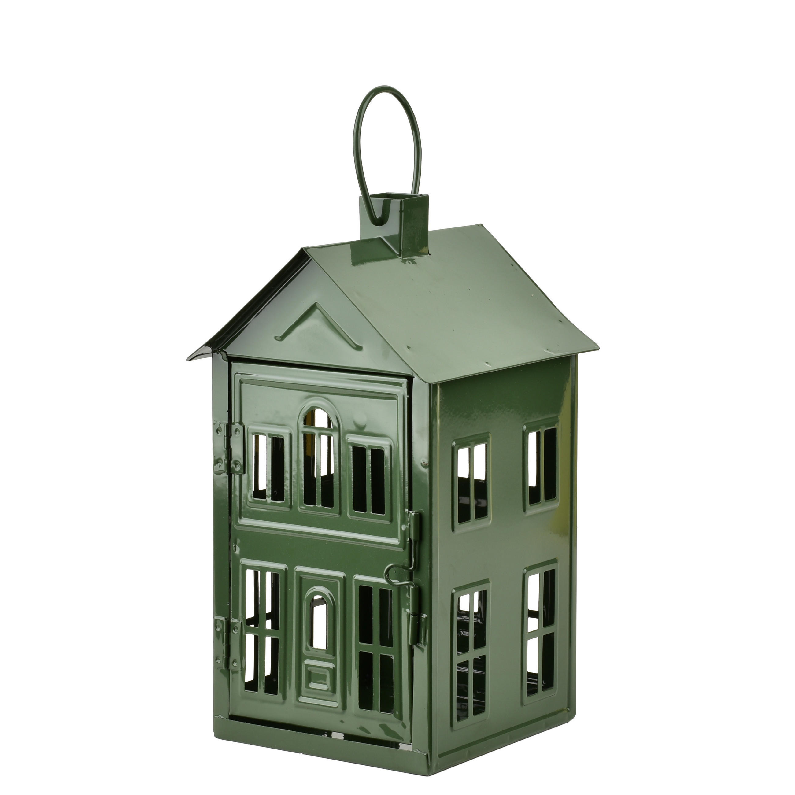 LATERNENHAUS Roger Grün 14,8x14,3xh26,8 cm Metall - Grün, Metall (14.3/26.8/14.8cm) - Mondex