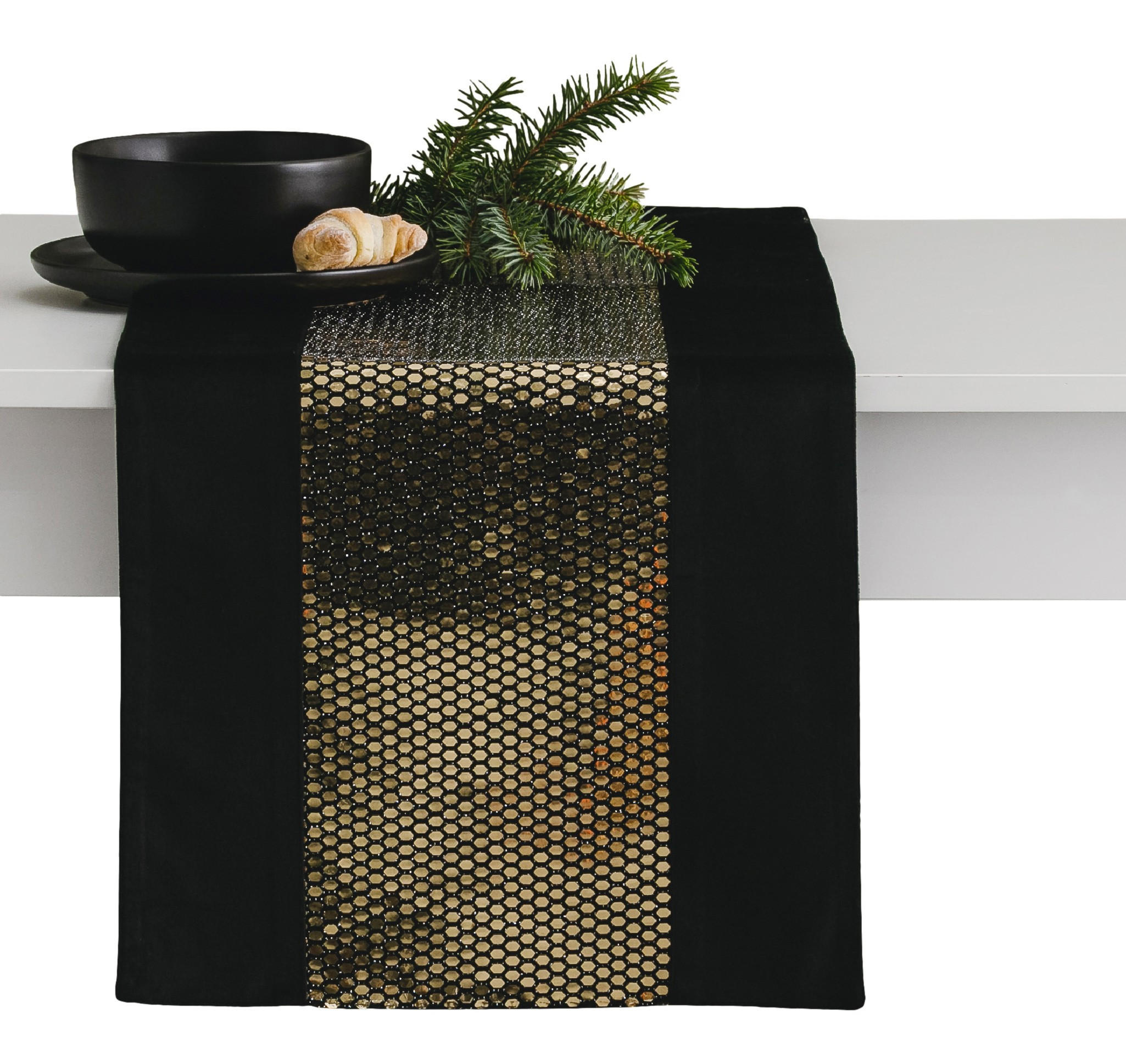 TISCHLÄUFER Fever - Goldfarben, Textil (180/35/1cm) - home&you