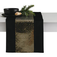 TISCHLÄUFER Fever - Goldfarben, Textil (180/35/1cm) - home&you