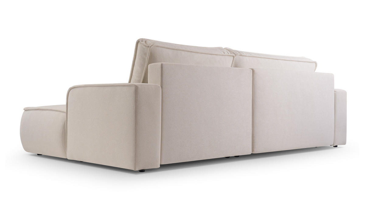 ECKSOFA MONOS Hellgrau L - Rechts - Hellgrau/Schwarz, Kunststoff/Textil (260/168cm) - Luxkor24