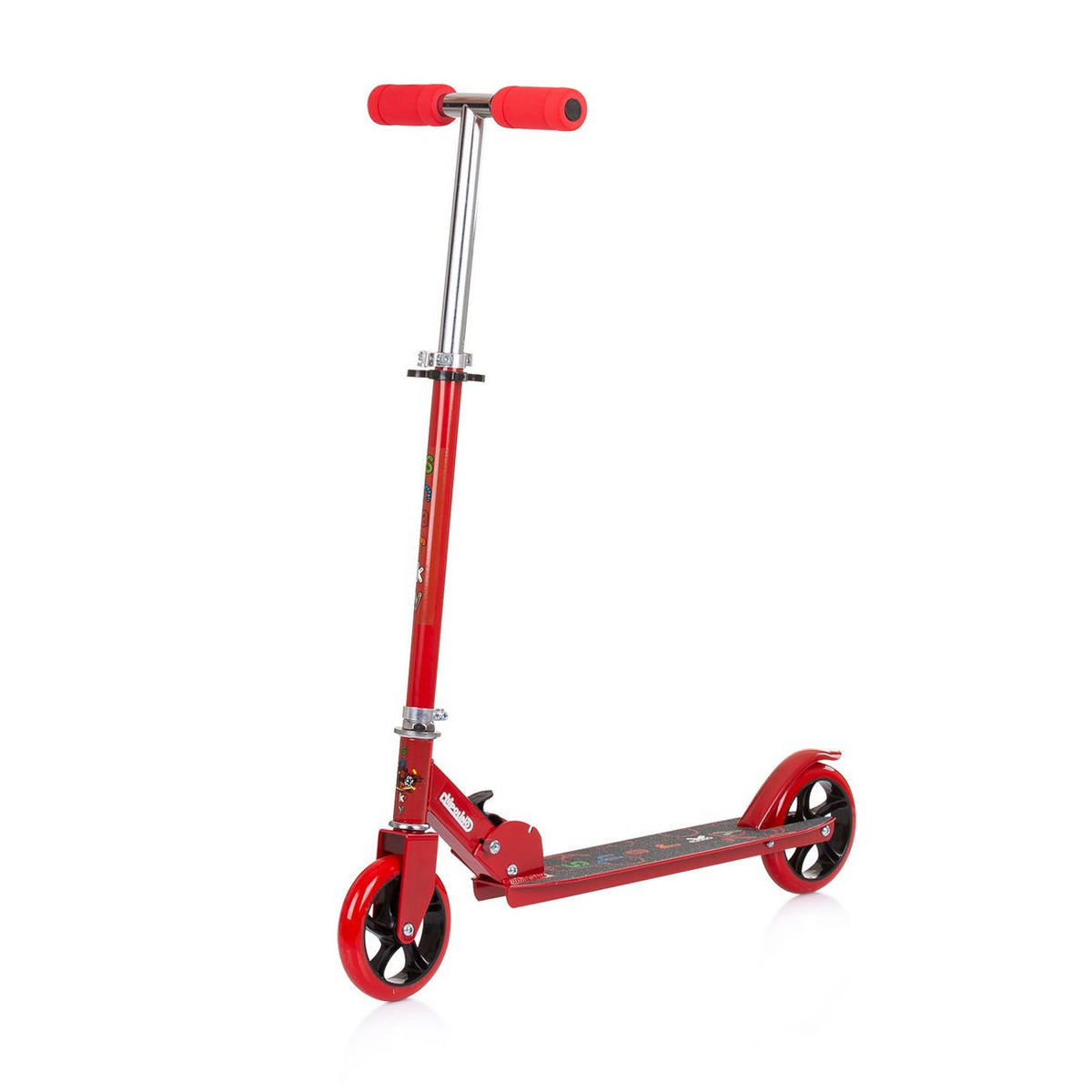 KINDERROLLER Sharky rot PU Räder ABEC-7 Lager Bremse verstellbar - Rot, Metall (73/26/80cm) - Chipolino