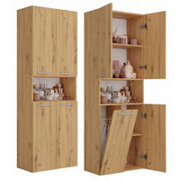 BAD Hochschrank Billy - Eiche Artisan, Holzwerkstoff (60/174/30cm) - kommodly