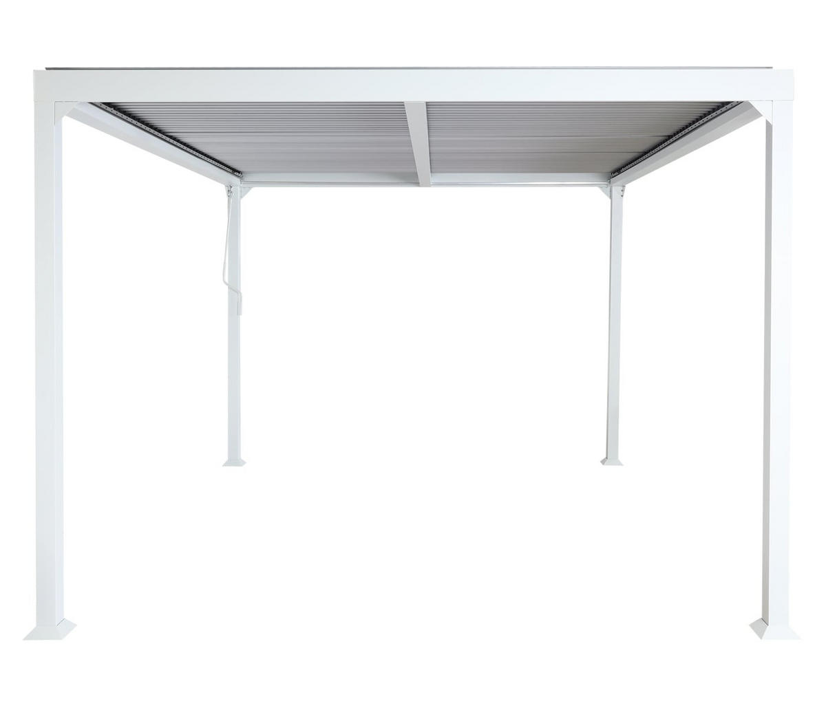 PERGOLA Alu 224x370x300cm Weiß - Weiß, Metall (370/224/300cm) - BERLINLODGE