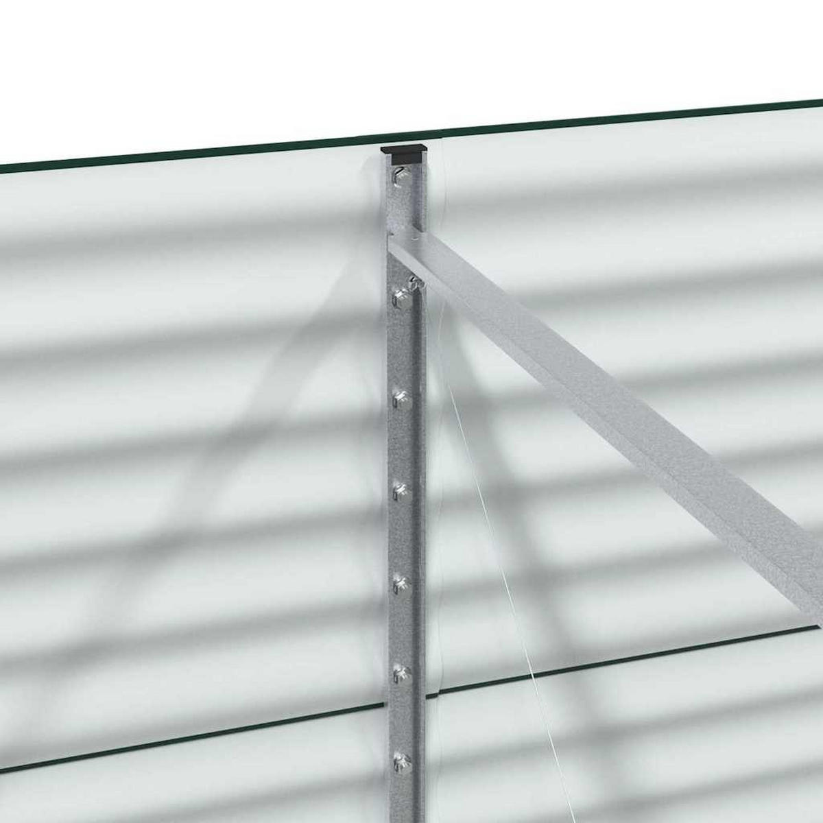 HOCHBEET Grün 320/80/81 Cm Stahl - Grün, Metall (80/81/320cm) - vidaXL