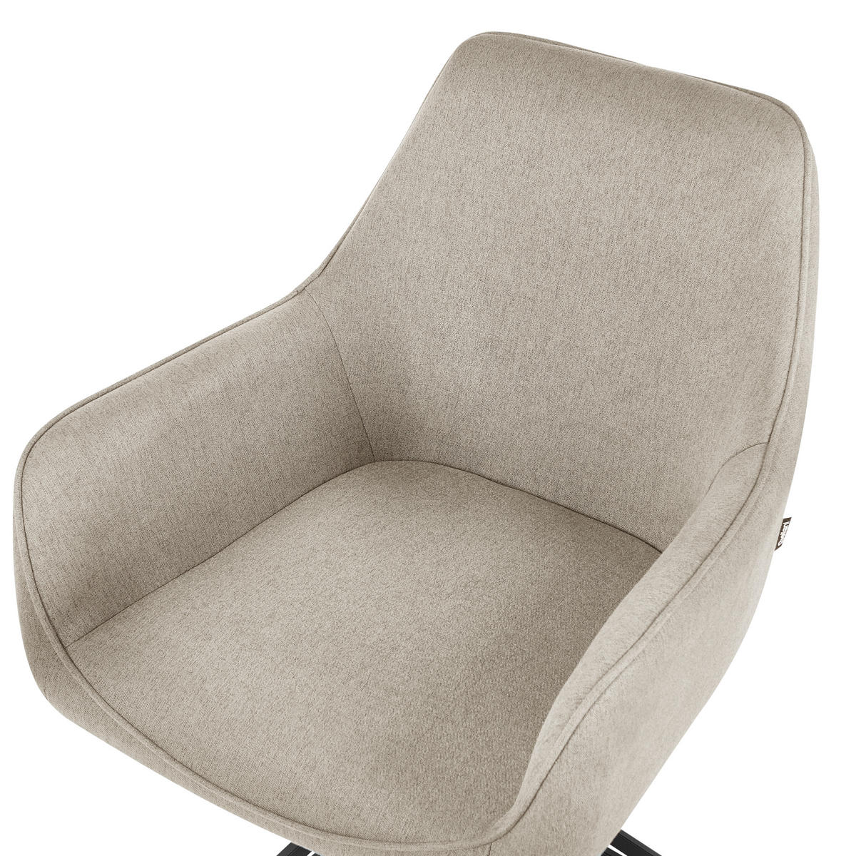 JÍDELNÍ ŽIDLE Béžová Jodar - černá/šedohnědá, textil (56/83/60cm) - Beliani
