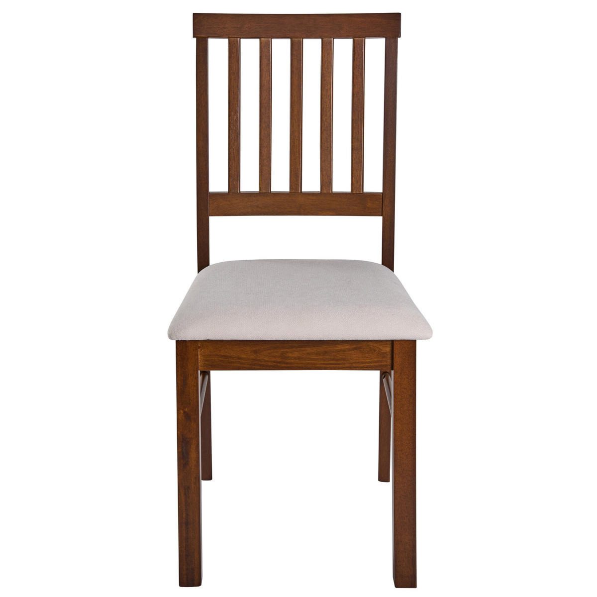 ESSZIMMERSTUHL 2er-Set Holz Dunkelbraun/Hellbeige Orono - Dunkelbraun, Holz (44/92/50cm) - Beliani