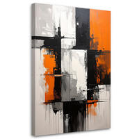 BILD auf Leinwand, Abstrakt in Orangetönen - Orange, Textil (80/120cm) - Feeby