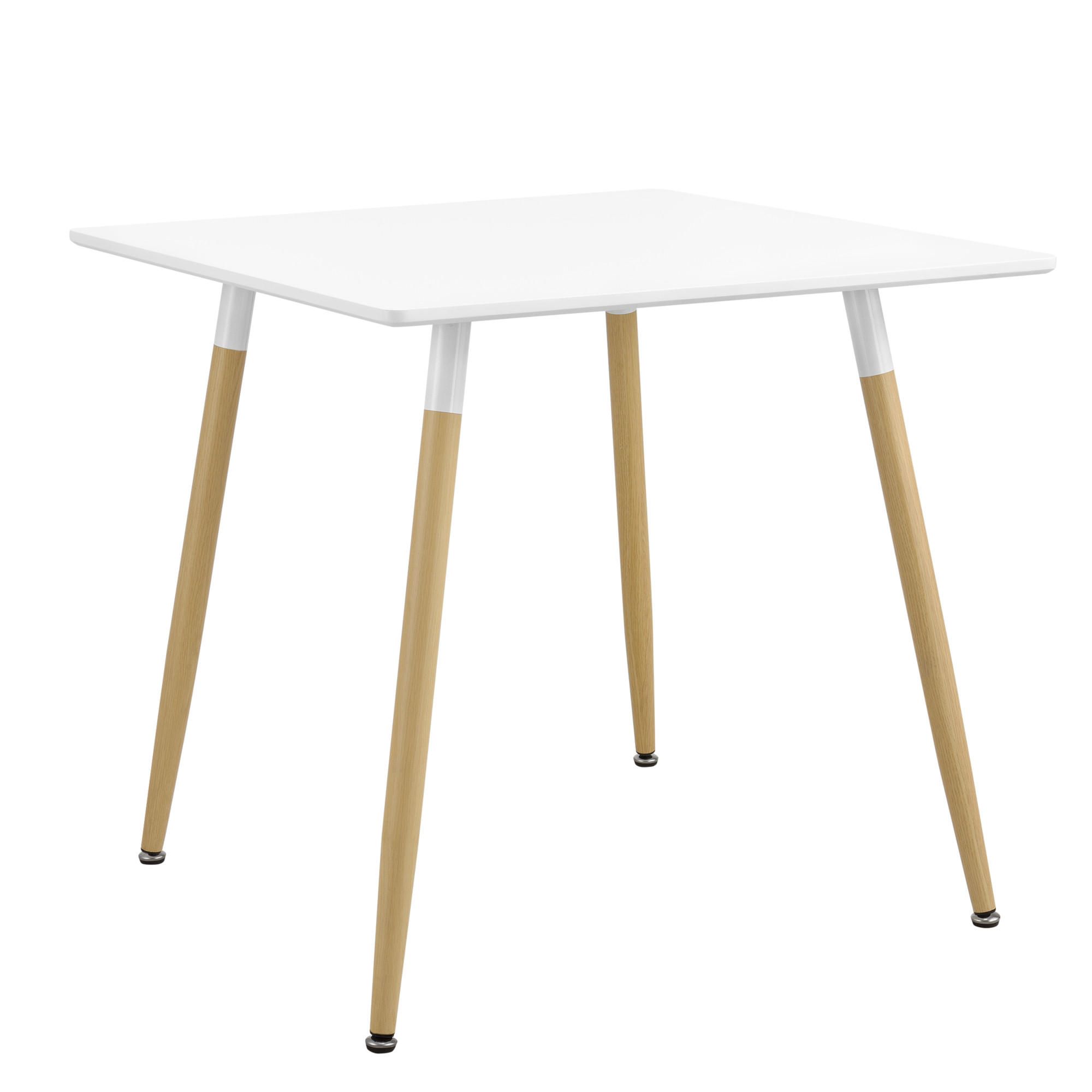 ESSTISCH Hessen - Braun/Weiß, Holzwerkstoff/Metall (80/80/74cm) - [en.casa]