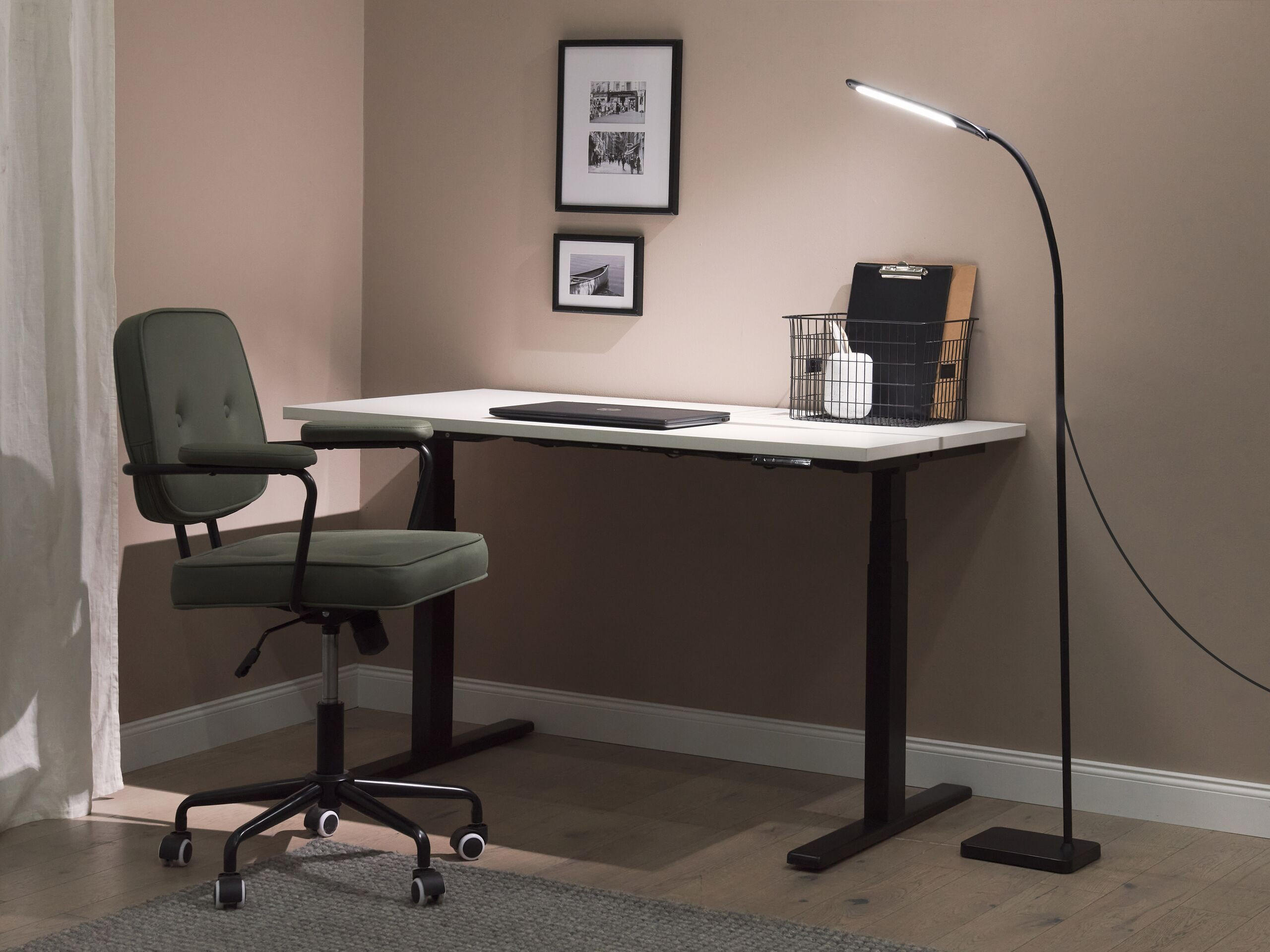 STEHLAMPE Norma 26/30/174 cm - Schwarz, Metall (30/26/174cm) - Beliani
