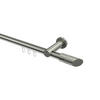 INNENLAUF-GARDINENSTANGEN-SET Platon Verano 240 cm (geteilt in 2 x 120 cm), 1-läufig, 20 mm Ø Edelstahl-Optik - Edelstahlfarben/Silberfarben, Metall (240cm) - INTERDECO