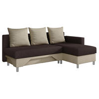 ECKSOFA Tom, Seite: Rechts - Beige/Braun, Holz/Kunststoff (215/133cm) - MIRJAN24
