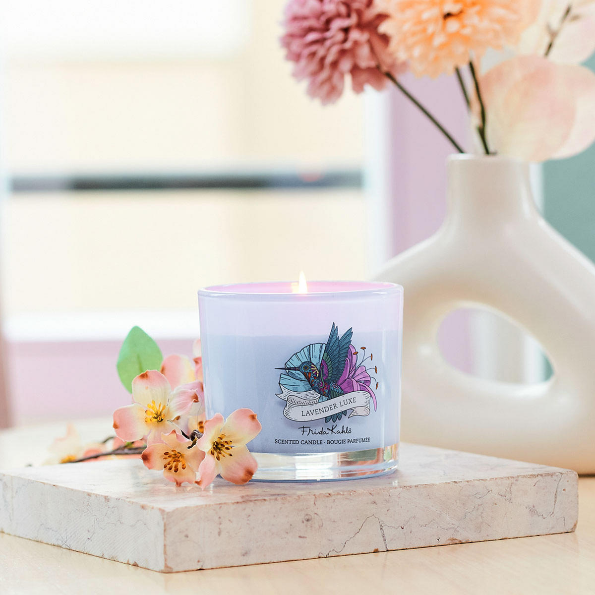 FRIDA Kahlo Duftkerze - Goldfarben, Glas/Naturmaterialen (8cm)