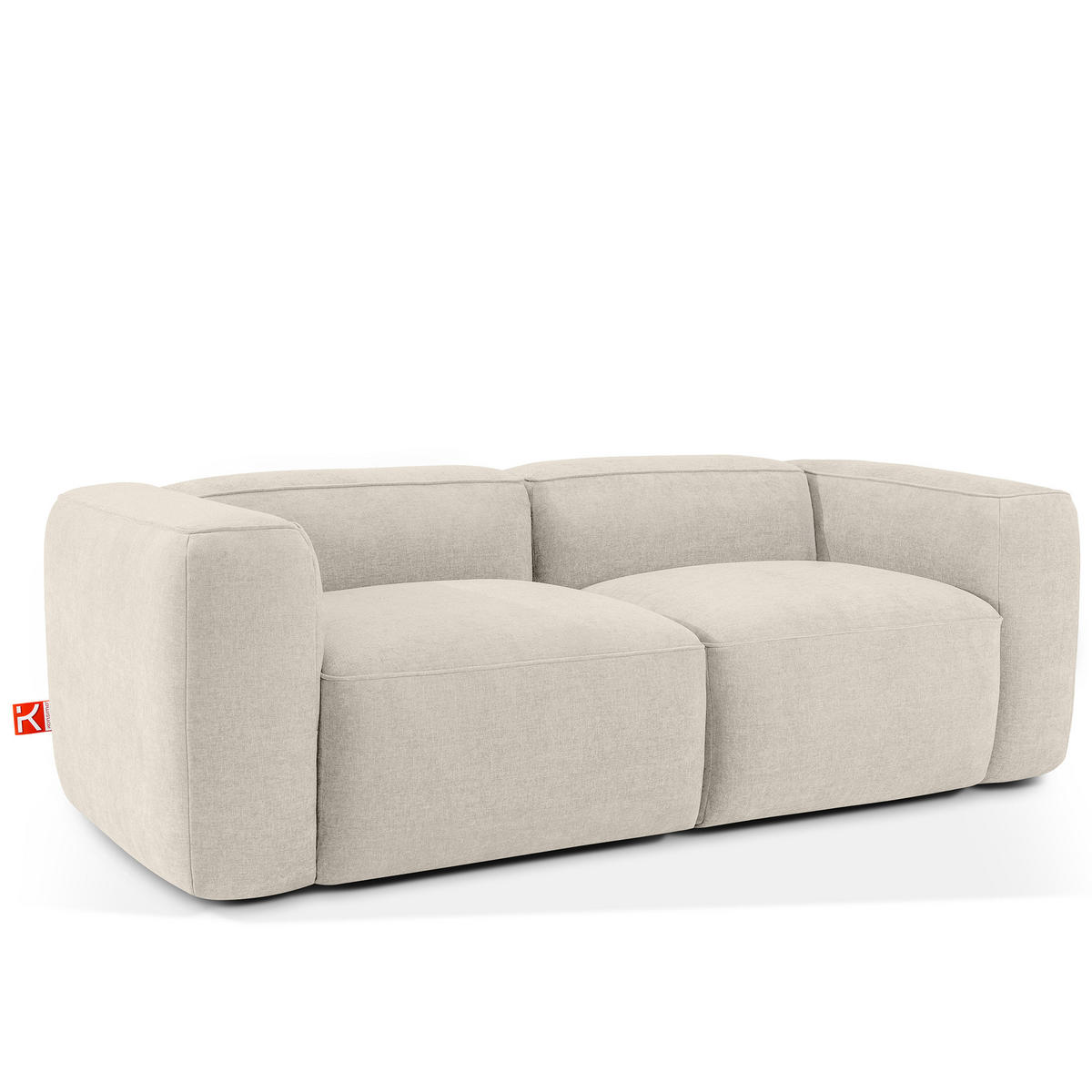 2-SITZER SOFA FUBBO, Ecru - Ecru, Holz/Holzwerkstoff (210/73/96cm) - KONSIMO®