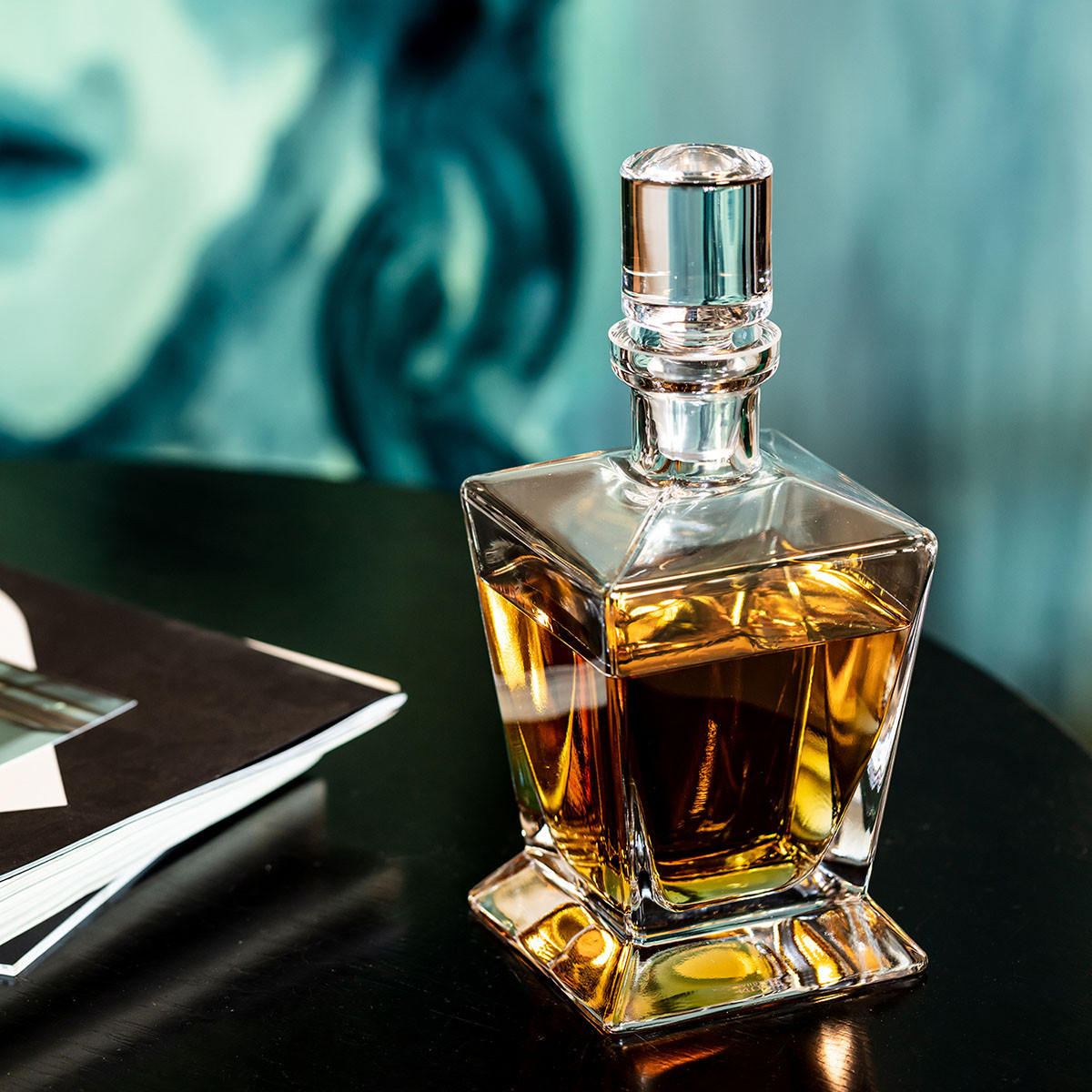WHISKYKARAFFE MIT STOPPER Caro, 750 ml, Handgemacht - Transparent, Glas (0.75L) - Krosno Glass