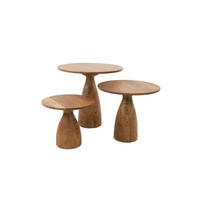 COUCHTISCH-SET CECILIA Braun Akazie - Braun, Akazienholz/Holz (60/60/55cm) - KAWOLA