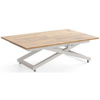 COUCHTISCH Axen höhenverstellbar ausziehbar, Eiche Braun 120-160/80/38-75 cm - Kaschmir/Beige, Holzwerkstoff/Metall (80/160/75cm) - WFL GROUP
