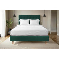 KOPFTEIL gepolstert - Gesteppt – grüner Samtstoff - 150 cm - Beige/Grün, Karton/Holz (150/120/10cm) - Sommeil de Plomb