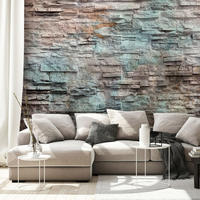 SELBSTKLEBENDE FOTOTAPETE 294/210 cm - Türkis/Braun, Kunststoff/Textil (294/1cm) - KUNSTLOFT