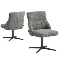 ESSZIMMERSTUHL LORENA 2er-Set - Dunkelgrau/Schwarz, Textil/Metall (49/83/62cm) - DUBI Möbel