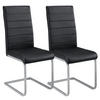 SCHWINGSTUHL Vegas schwarz Kunstleder (2er Set) - Schwarz, Textil (41/101/52cm) - Juskys