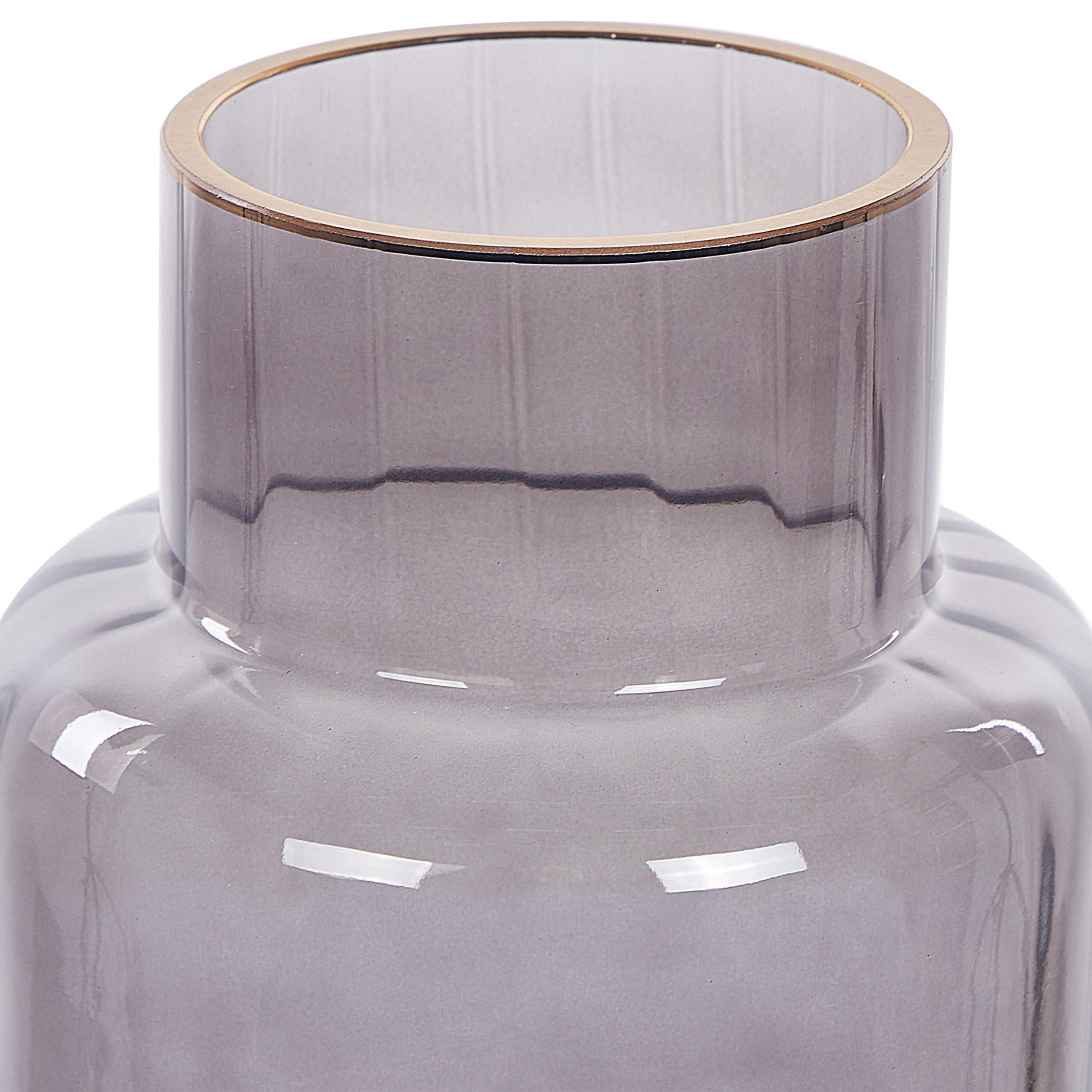 BLUMENVASE Glas grau Megalo - Grau, Glas (26cm) - Beliani