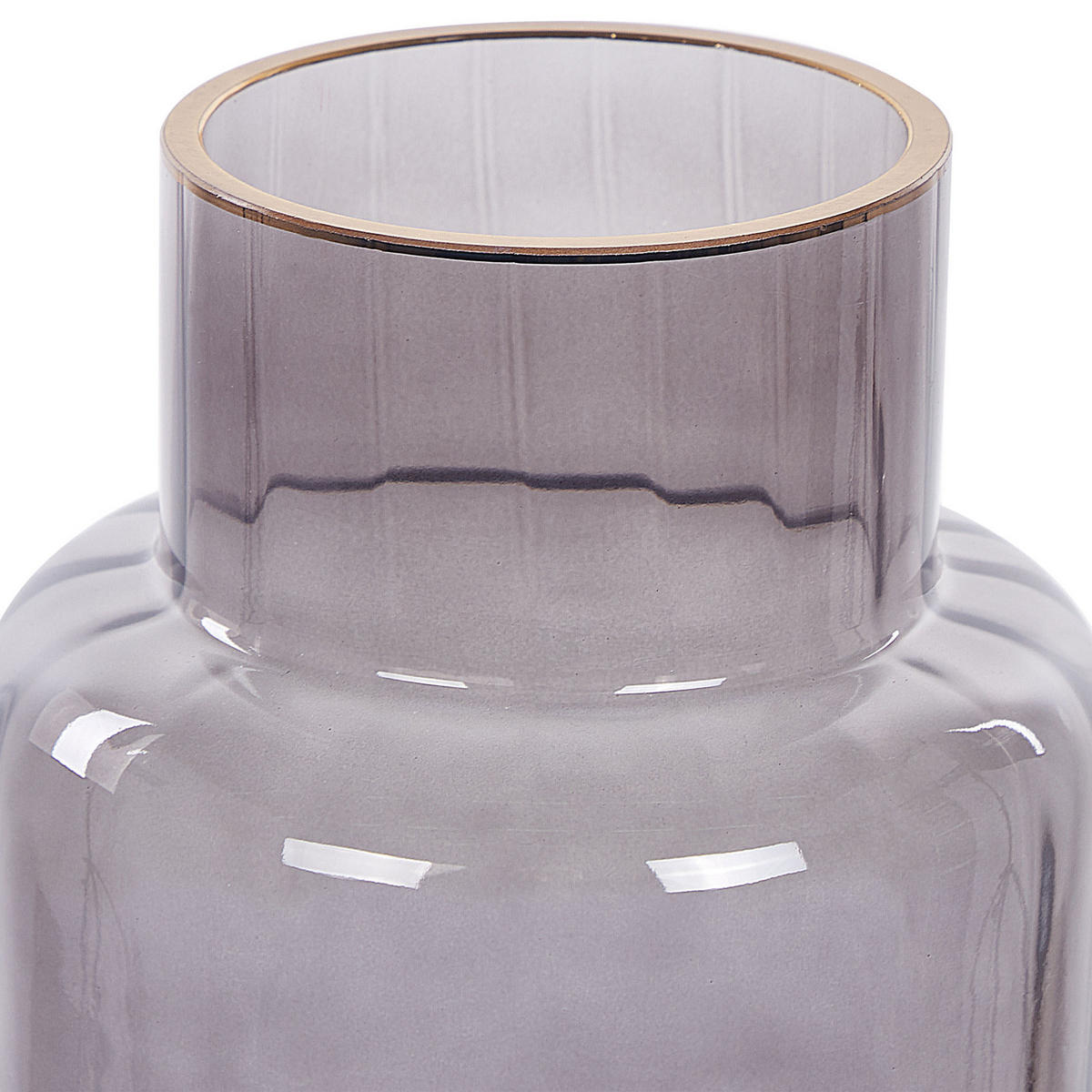 BLUMENVASE Glas grau Megalo - Grau, Glas (26cm) - Beliani
