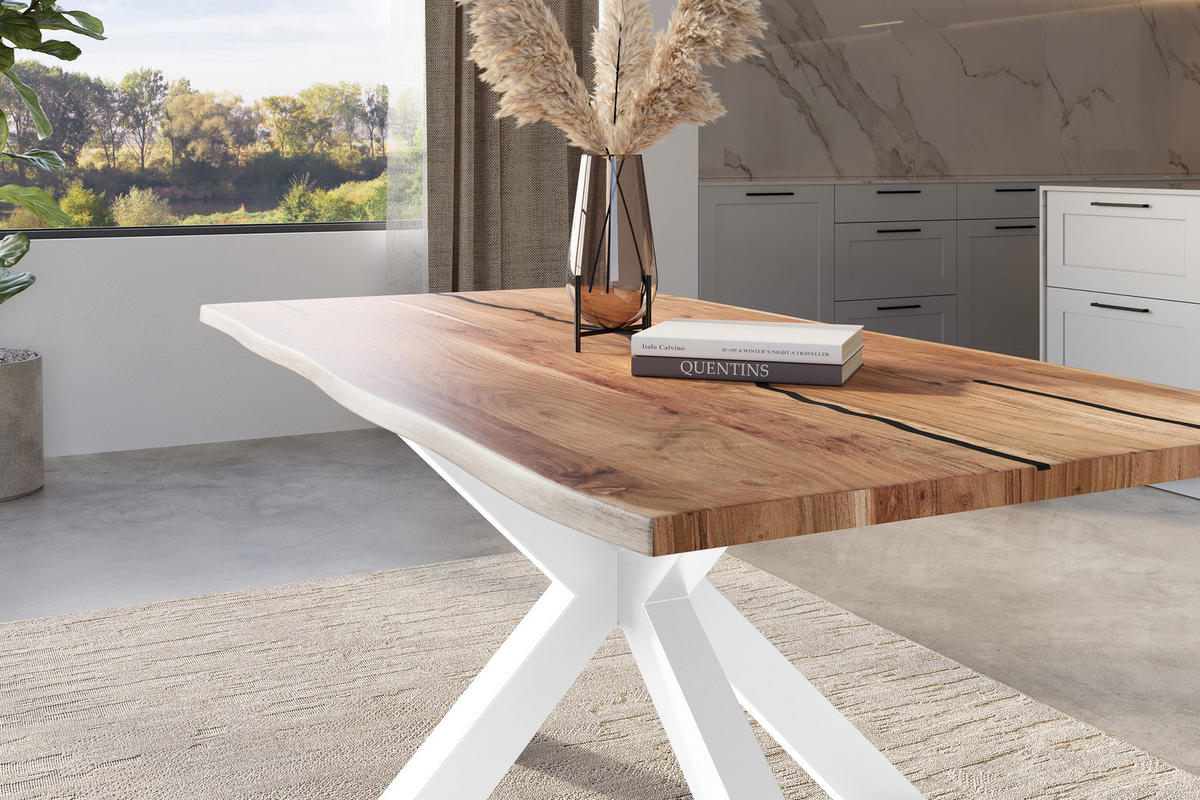 ESSTISCH POLLY - Beige/Naturfarben, Holz (85/160/77cm) - SAM