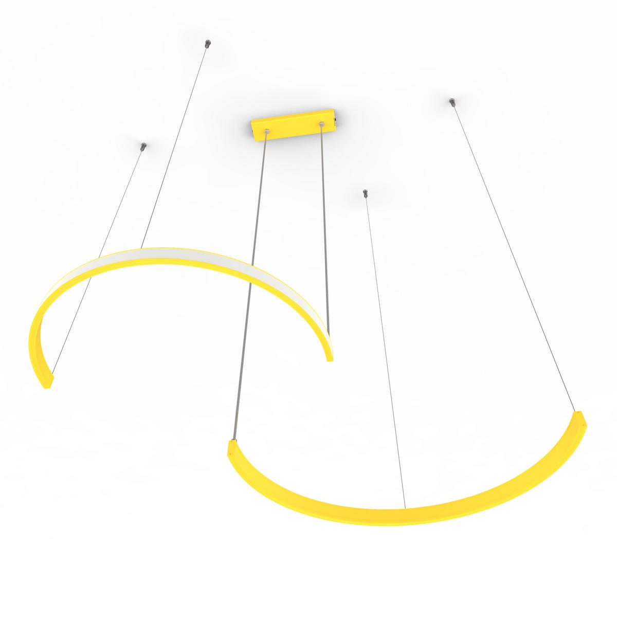 LED-HÄNGELEUCHTE - Gelb, Metall (3.1/62/120cm) - Lumicom