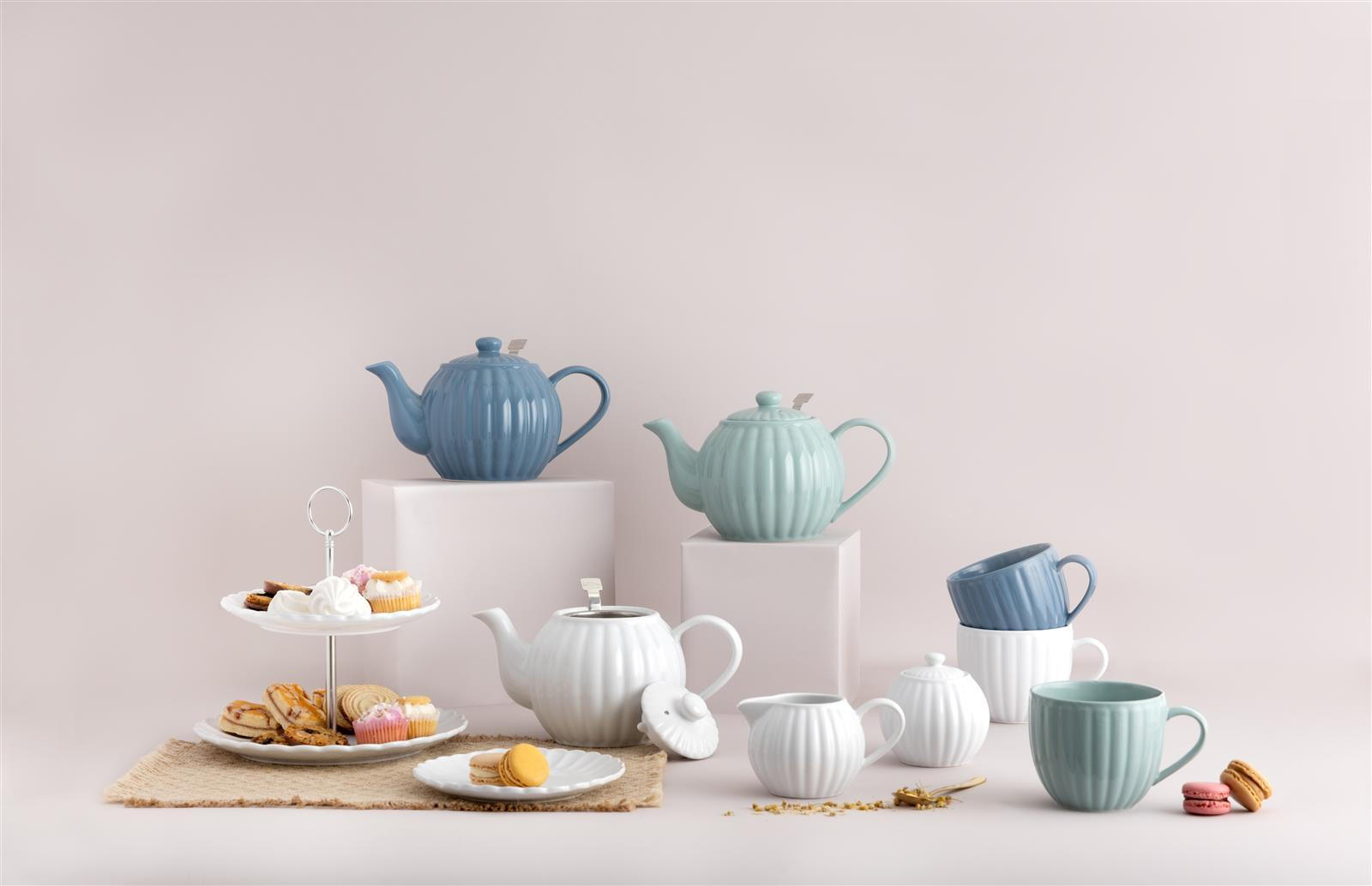 KEKS - ETAGÉRE LUXE, WEISS - Weiß, Keramik (24/4cm) - Price & Kensington