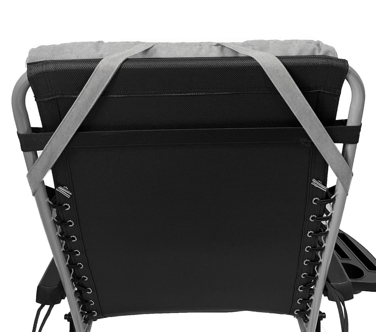 LIEGESTUHL mit extra dicker Auflage, Hellgrau - Hellgrau/Schwarz, Metall (73/110/81cm) - QUICK STAR