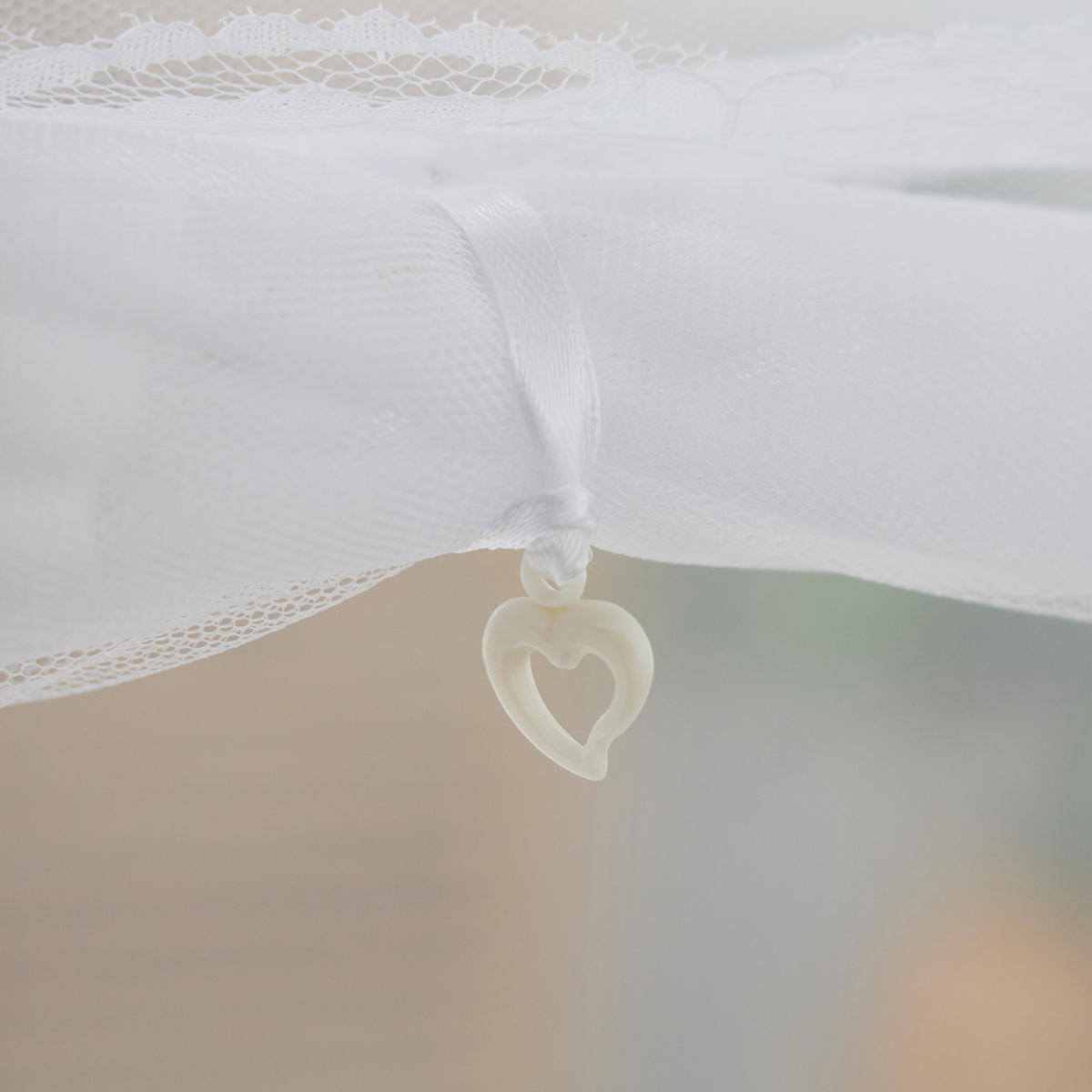 MOSKYTIÉRA - biela, textil/plast (150/150/200cm) - Relaxdays