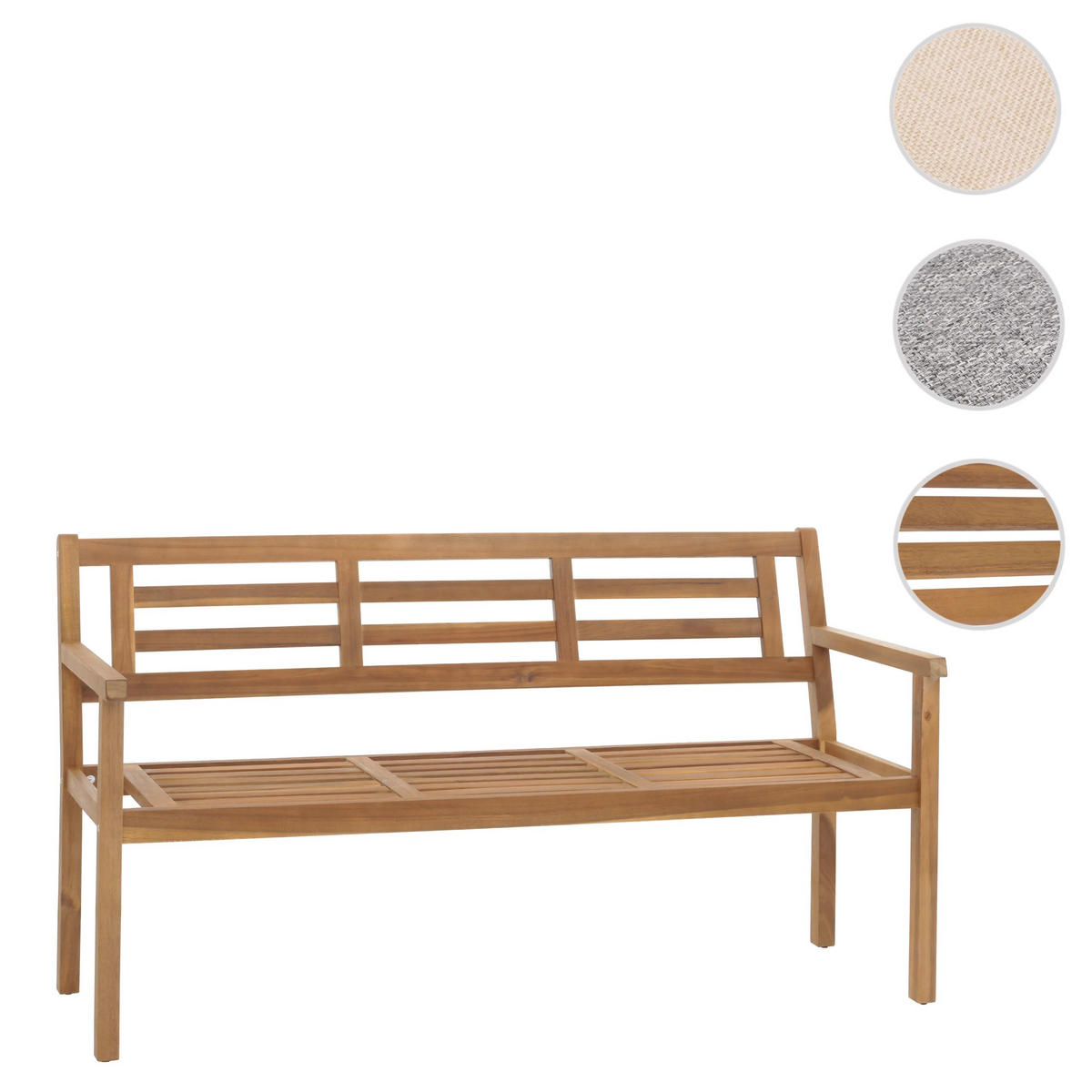 GARTENBANK Braun - Braun, Holz (145/82/59cm) - MCW