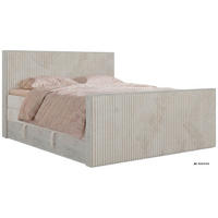 BOXSPRINGBETT NORDIC KING DUO 180/200 - Beige Cord - Topper T25 - H4 - Beige/Schwarz, Kunststoff/Textil (180/200cm) - MKS
