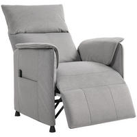 RELAXSESSEL DE-06378 leisem Motor, Memory-Funktion, 160° neigbar Grau - Grau, Textil/Metall (80/104/83cm) - ComfortXL