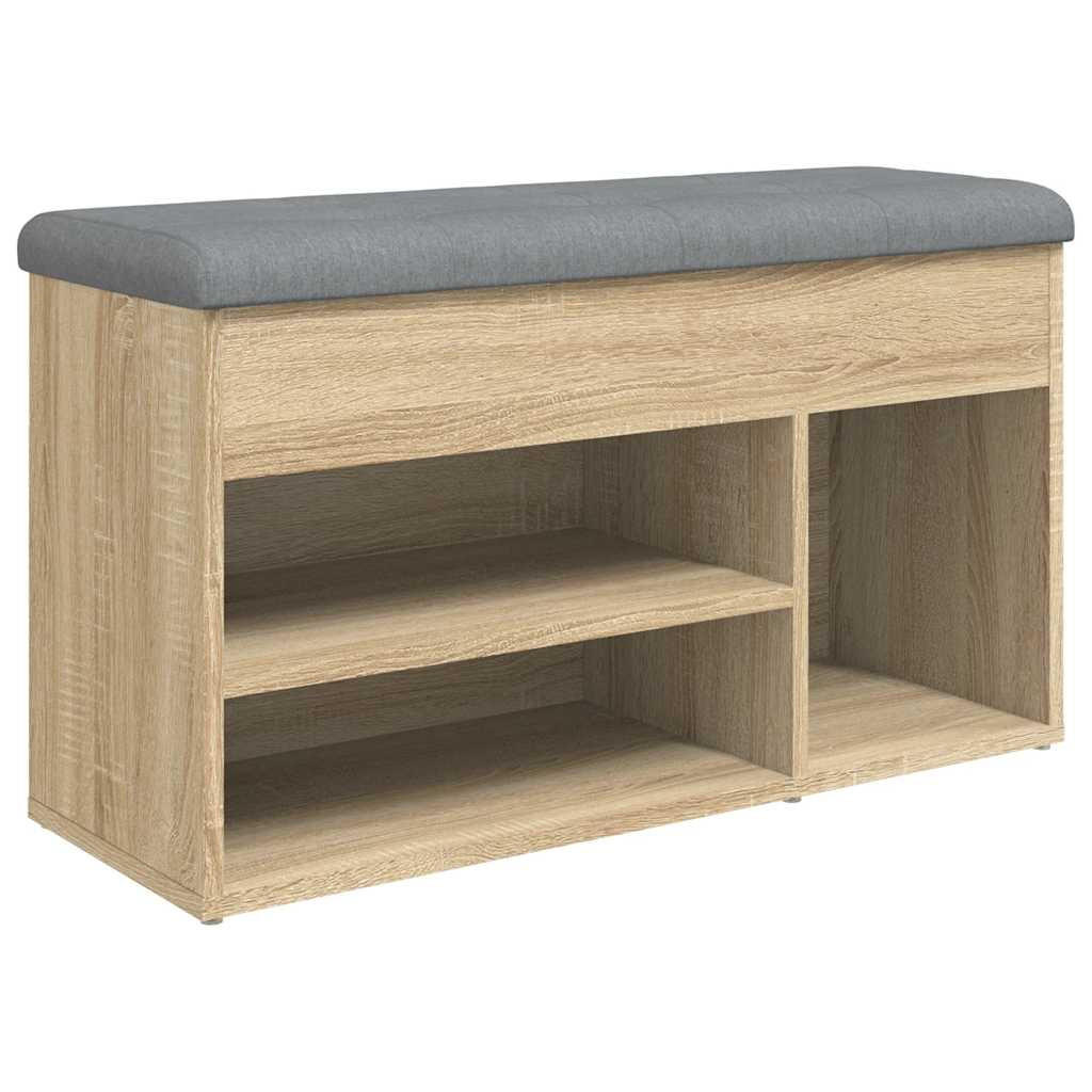 SCHUHBANK Sonoma-Eiche 82/32/45,5 Cm Holzwerkstoff - Braun, Holzwerkstoff (32/45.5/82cm) - vidaXL