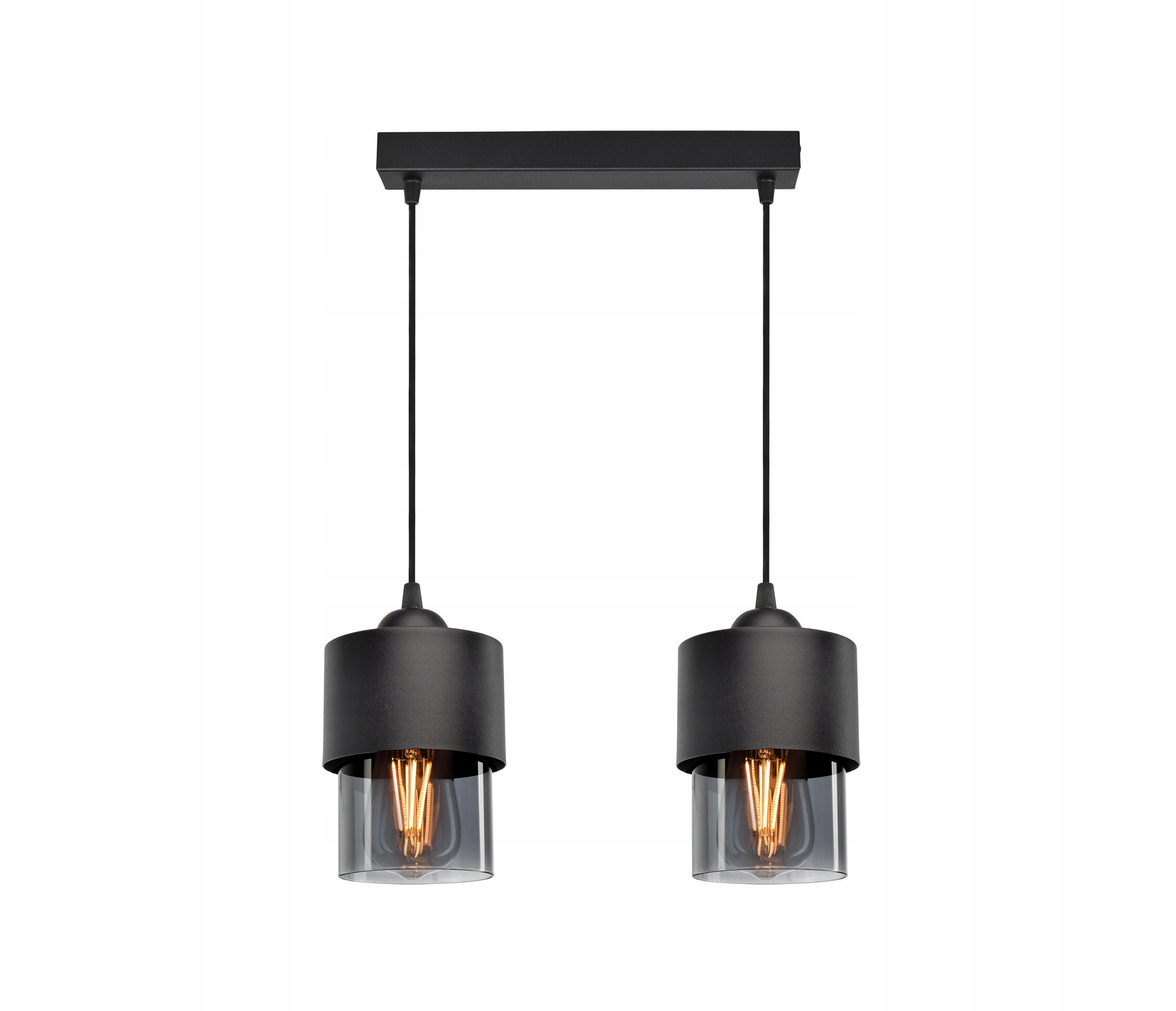 kiki design Pendelleuchte Schwarz, Transparent, Anthrazit 35x80x12 cm