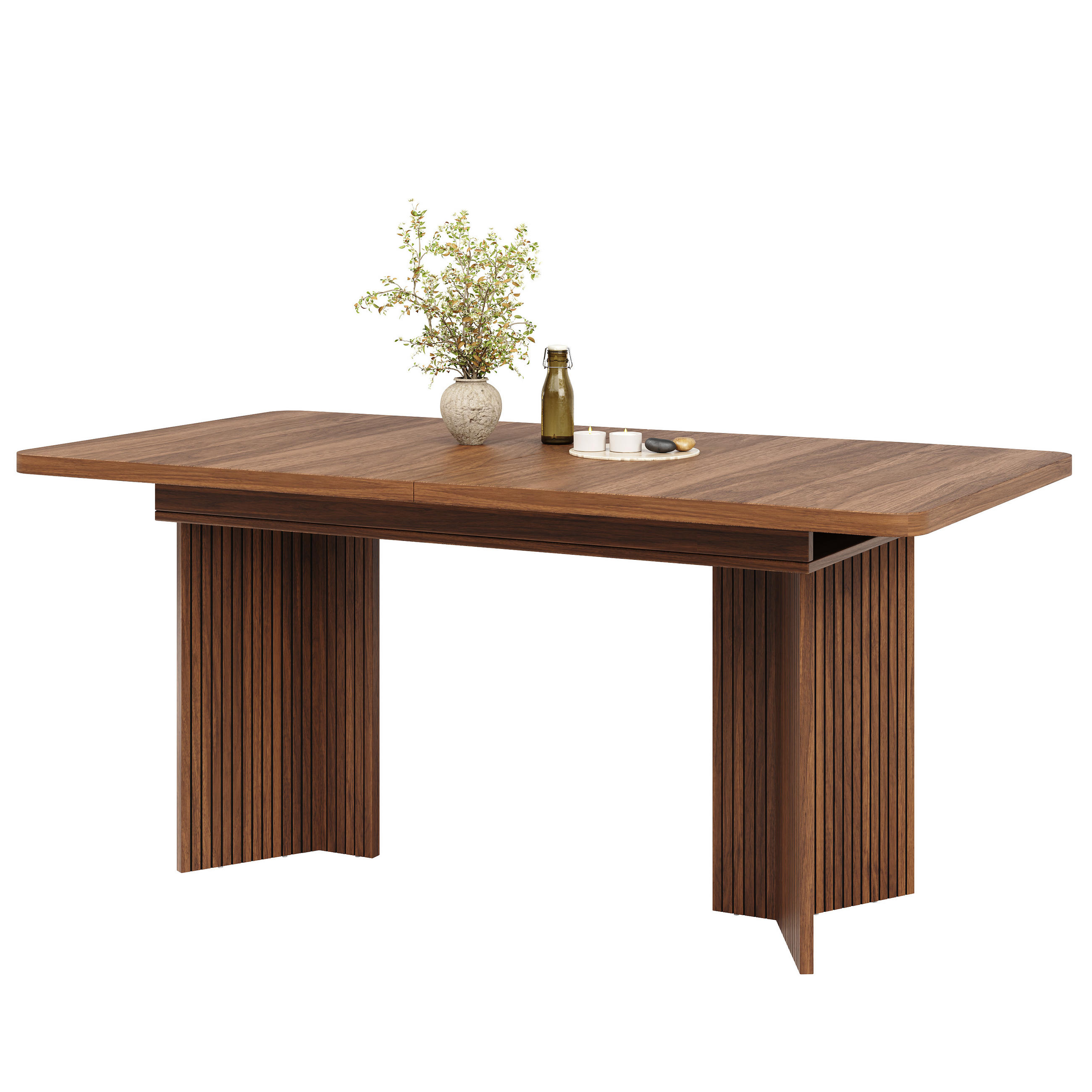 ESSTISCH ausziehbar 120-160/80/76,1 cm DE-39643 Nussbaum - Walnussfarben, Holzwerkstoff (80/120/76.1cm) - ComfortXL