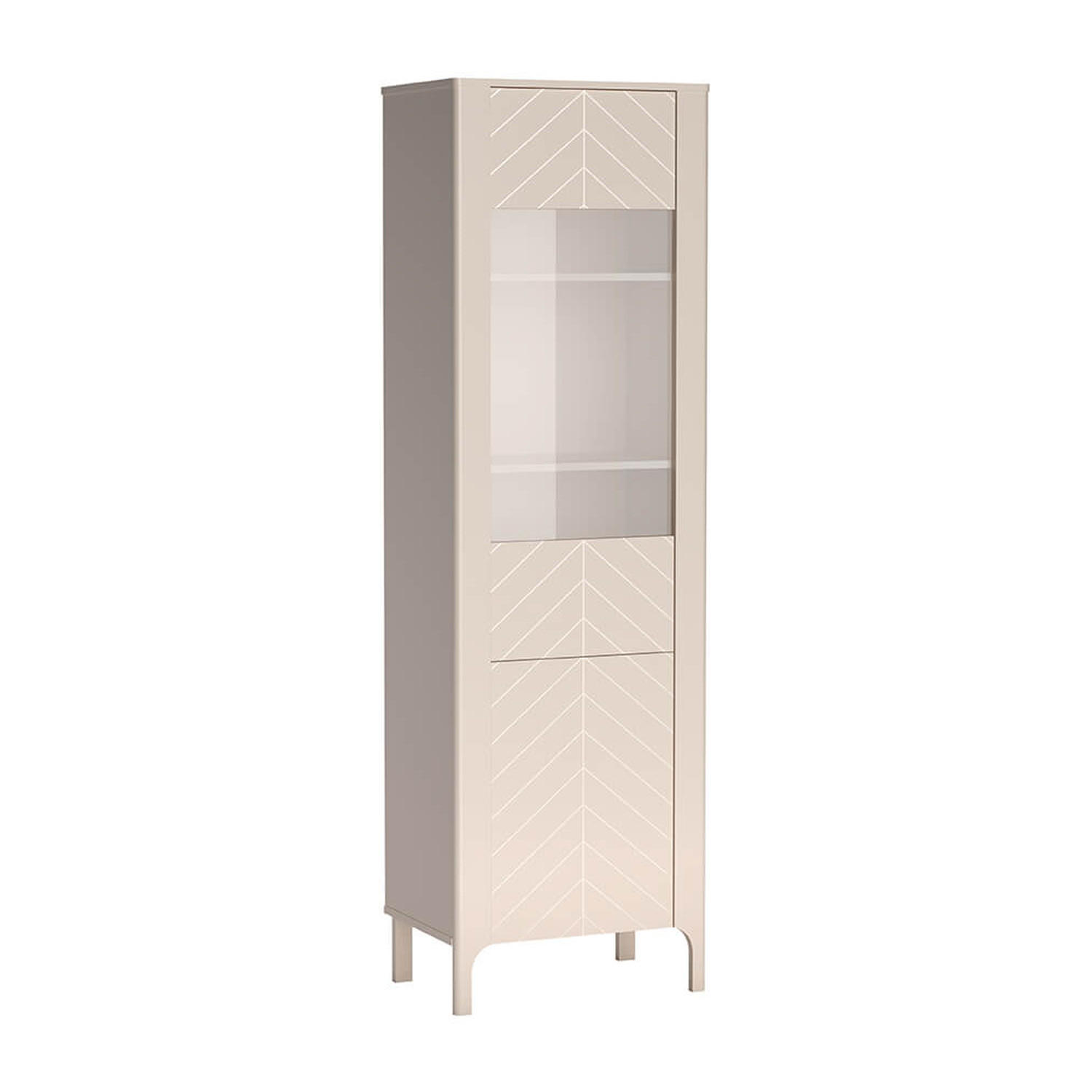 VITRINE Malumi MM-4 60 x 197 x 40,5 cm Kaschmir - Kaschmir, Holzwerkstoff (60/197/40.5cm) - Koseto