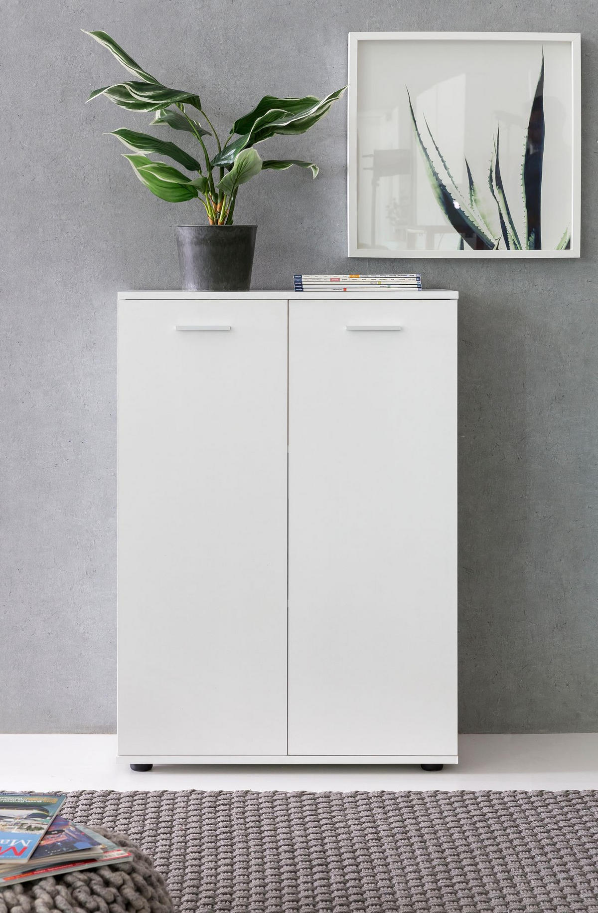 KOMMODE – Holz, mit Türen - Weiß, Holz/Kunststoff (71/104/35cm) - KADIMA DESIGN