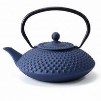 TEEKANNE Gusseisen Mika 1250 ml - Dunkelblau, Metall (1.25L) - AROMELIO