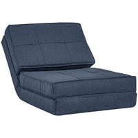 BODENSTUHL, Polyester, Schaumstoff, Blau - Blau, Kunststoff (73/58/61cm) - HOMCOM