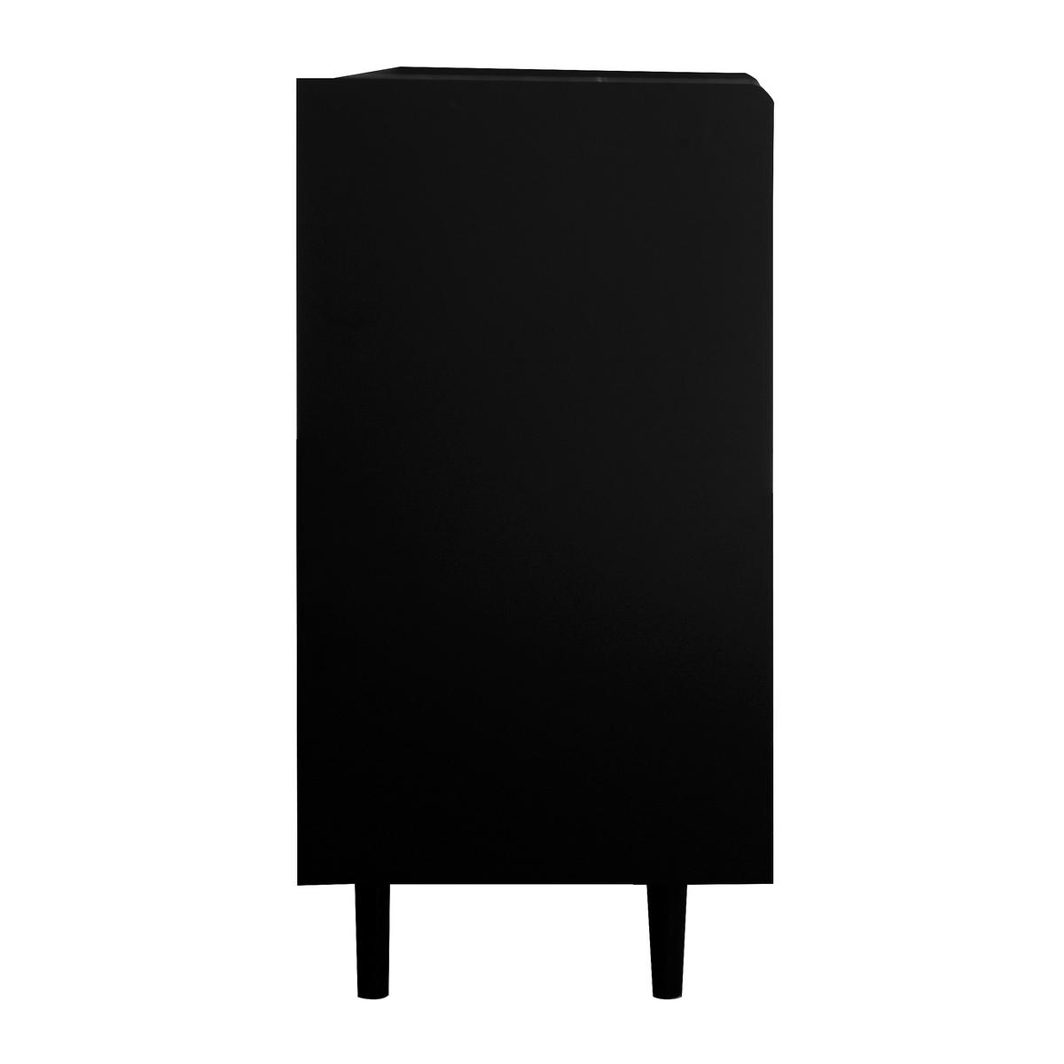 SIDEBOARD Schwarz Rot Weiß, mit Türen, 2 Schubladen, Innenfächern und Strukturfront, 90/40/80 cm - Rot/Schwarz, Holzwerkstoff (90/80/40cm) - WISHDOR