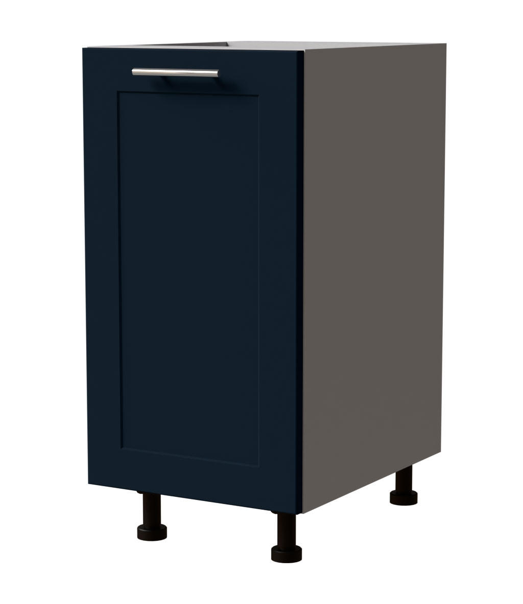 Feldmann-Wohnen Küchenunterschrank Dunkelblau, Grau 40x82x50 cm