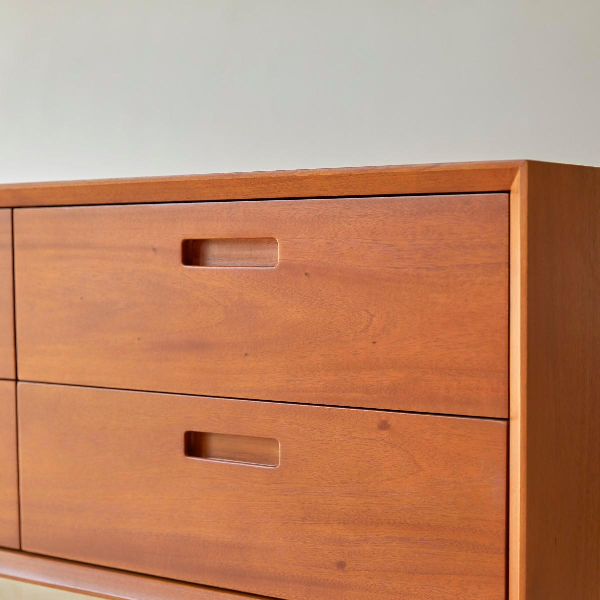 KOMMODE Magda 50's Natur aus Mahagoni - Naturfarben, Holz (204/68/42cm) - Tikamoon