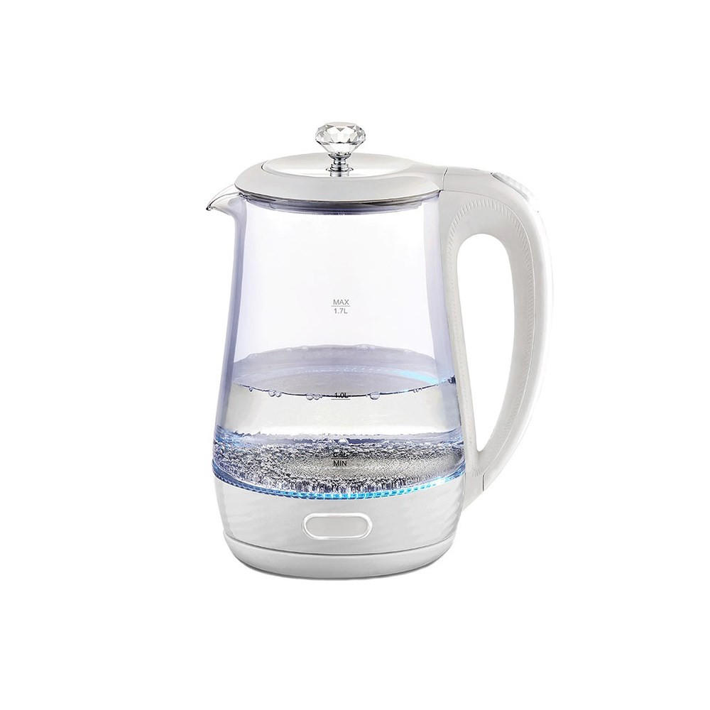 WASSERKOCHER ELEKTRISCH Weiß 14/14/21 cm MR052WHITE - Weiß, Glas (14/21/14cm) - Maestro 