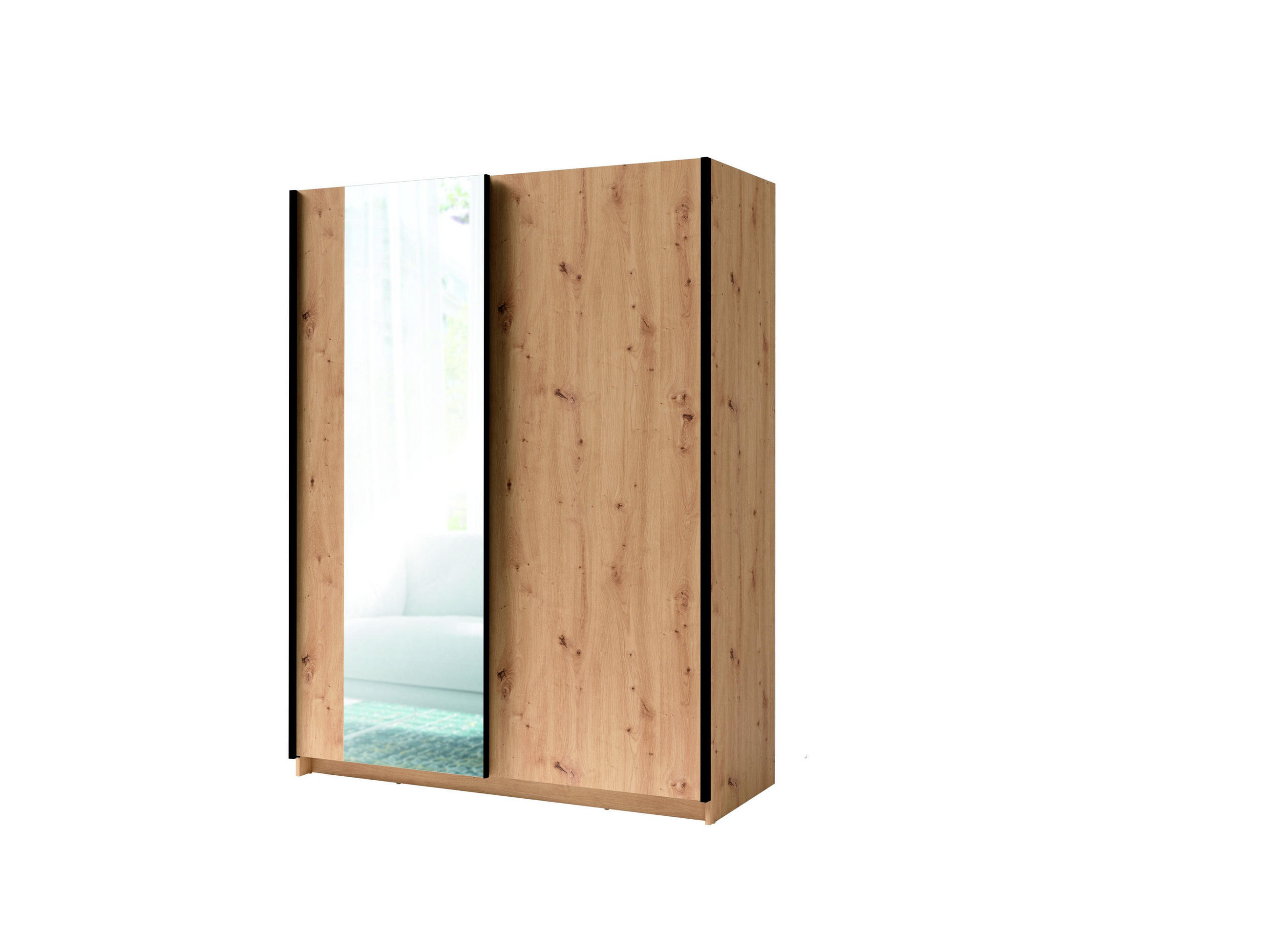 KLEIDERSCHRANK Eiche Artisan 181/199/62 - Eiche Artisan, Holzwerkstoff (181/199/62cm) - RAUMHIRSCH FURNITURE